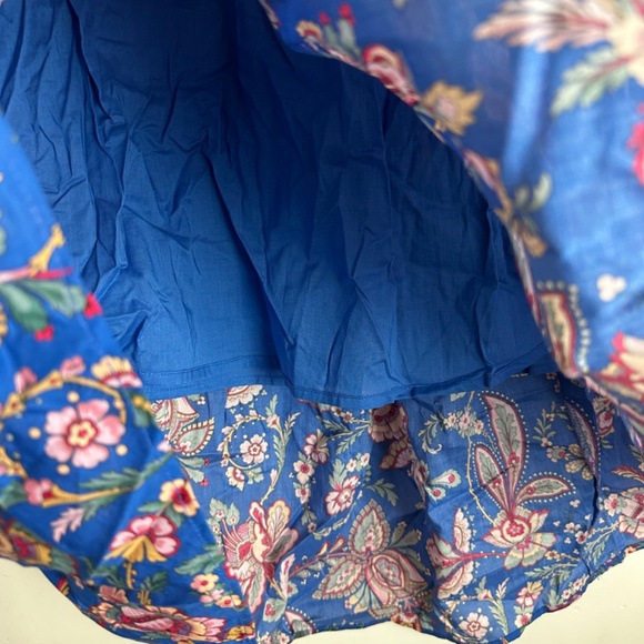 NEW J.Crew Women's Belted Pull-On Midi Skirt in Liberty Flora Belle Blue Size 2 - Picture 3 of 7